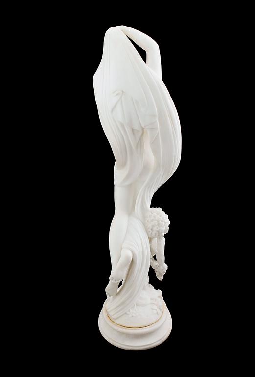 SKULPTUR, marmor, signerad Fossati, Gentile, Wien, omkring år 1900.
