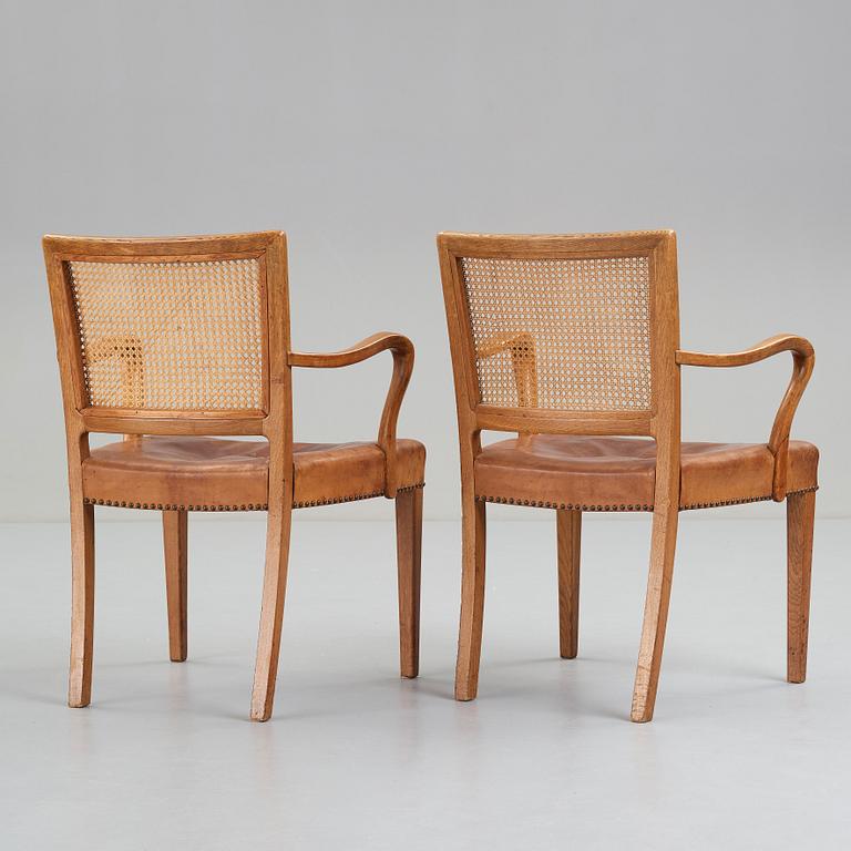 A set of 10+2 dining chairs, Denmark 1940's.