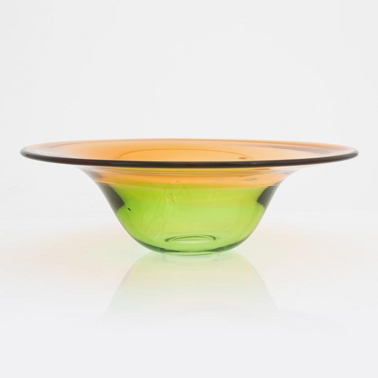 Kerttu Nurminen, skål, glas, Nuutajärvi Notsjö, 1900-talets sista kvartal.