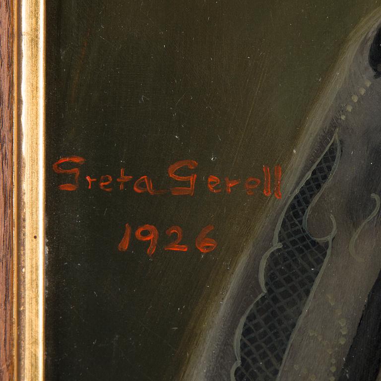 GRETA GERELL, oil on canvas, signed and dated 1926.