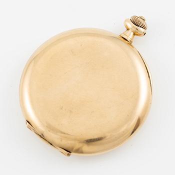 Pocket watch, "G. Moström Stockholm", 14K gold, hunter, 51.5 mm.