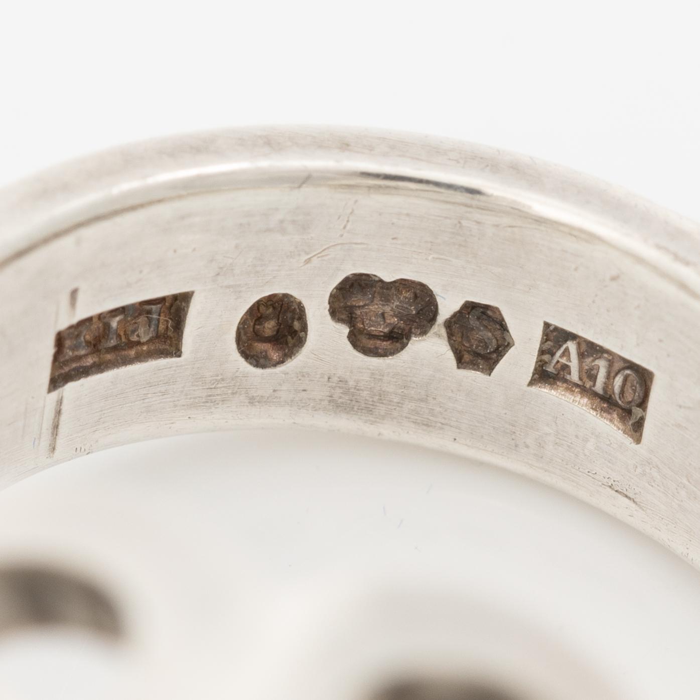 Karl-Ingemar Johansson, Ring, silver with rock crystal.
