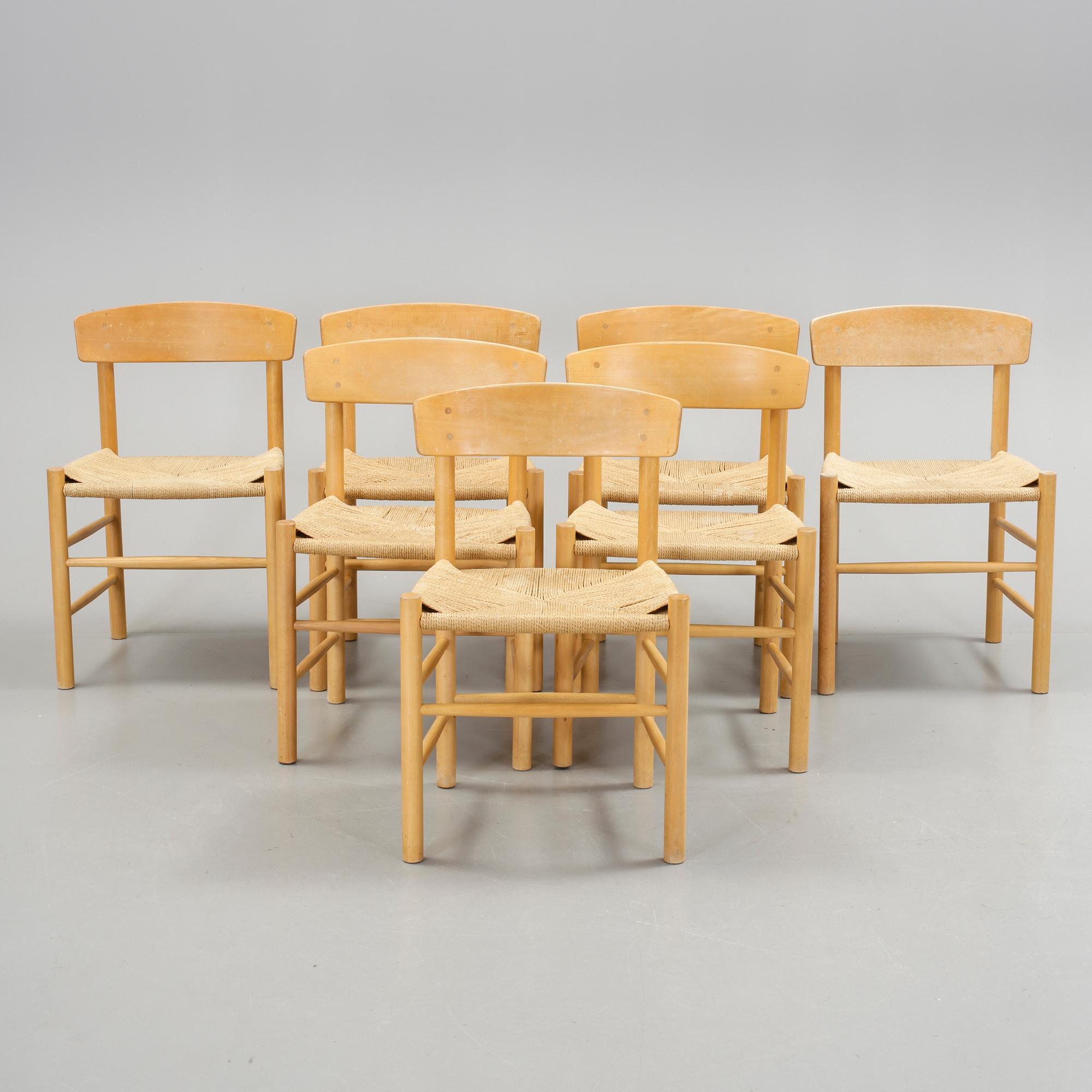 STOLAR, 7 st, J39, Börge Mogensen, Danmark.