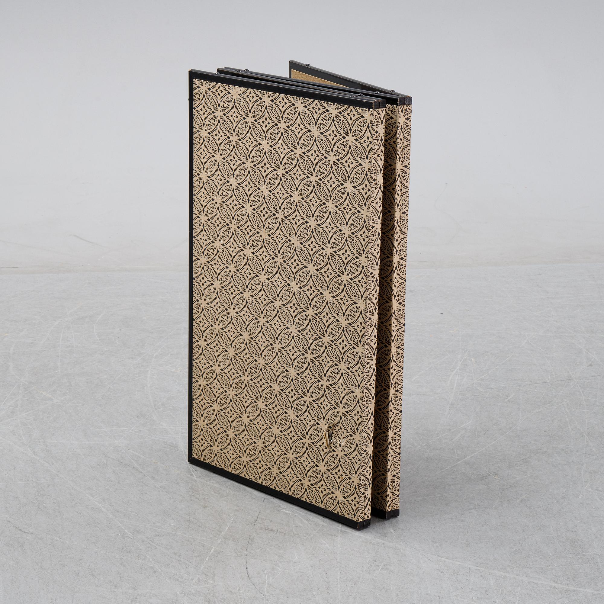 A four panel Japanese folding screen, 'Byobu', mid 20th century.