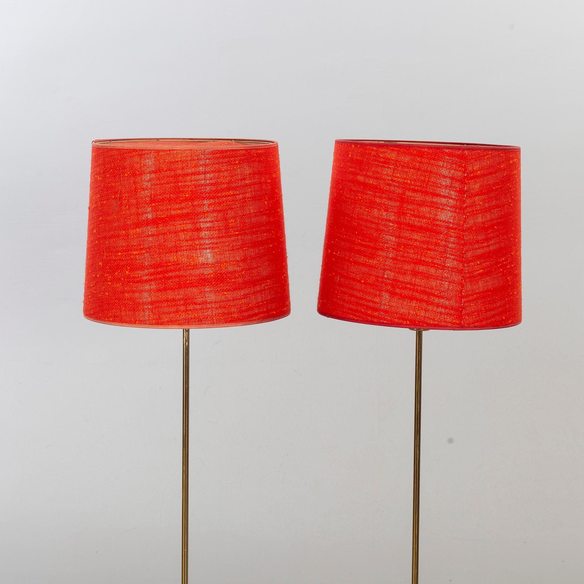 GOLVLAMPOR, ett par, 1960-tal.