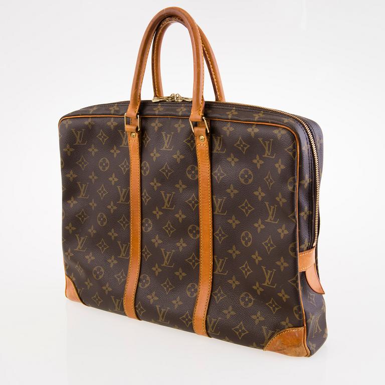 LOUIS VUITTON, "Port Documents Voyage" Portfölj samt Document Holder.