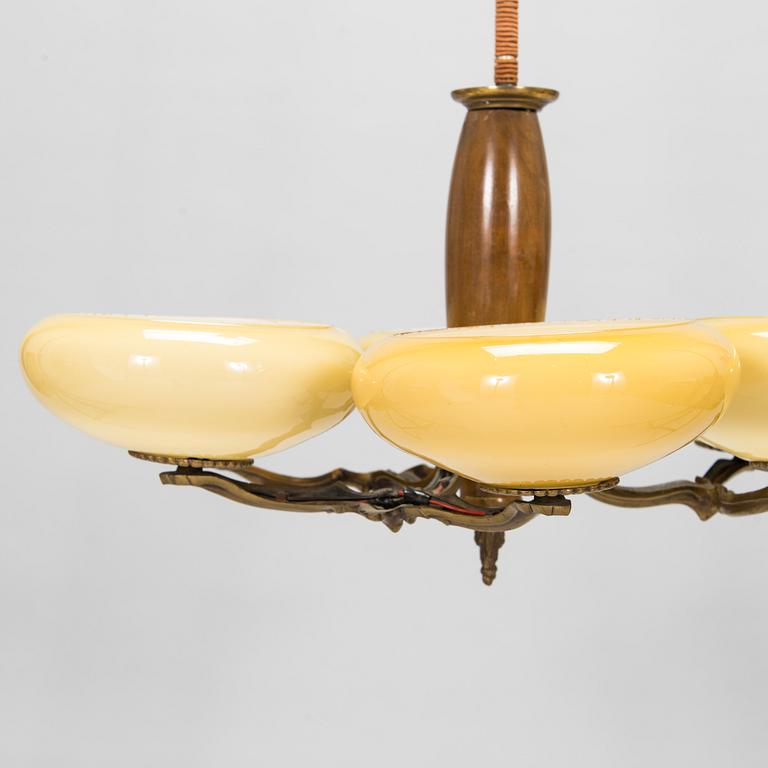 Paavo Tynell, taklampa, modell 1855/6, Taito, 1930-tal.