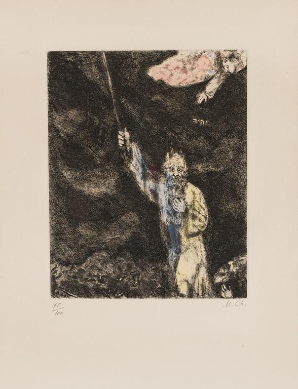 Marc Chagall, "Les ténèbres sur l'Egypte", ur: "La Bible".