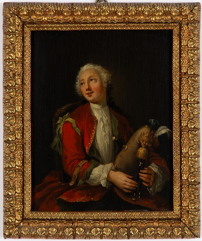 Johann Heinrich Tischbein, hans art, 1700-tal, Man med säckpipa.