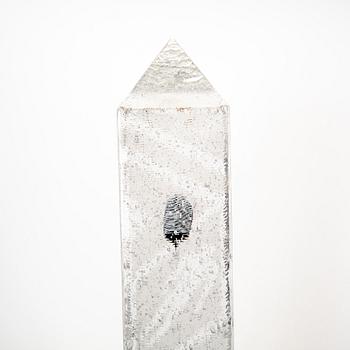 Bertil Vallien, a signed Kosta Boda glass sculpture.