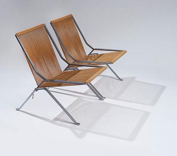 Poul Kjaerholm, a pair of 'PK 25' easy chairs, 'The Element Chair', edition E Kold Christensen, Denmark ca 1962.