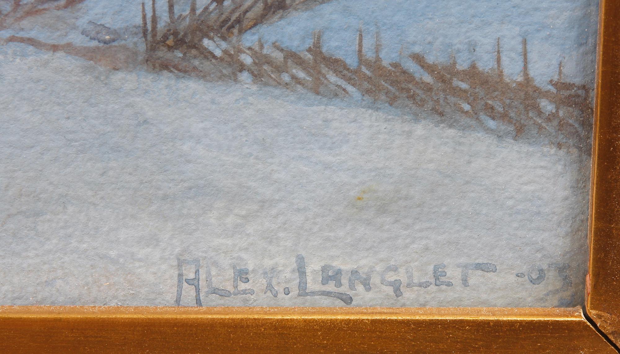ALEXANDER LANGLET, gouache, sign o dat -03.