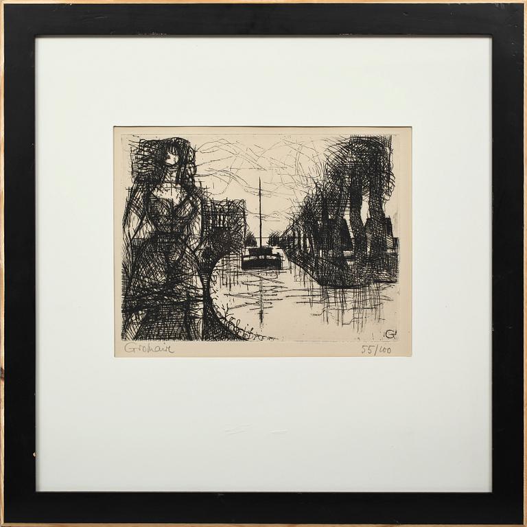 MARCEL GROMAIRE, etsning, sign o numr 55/100.