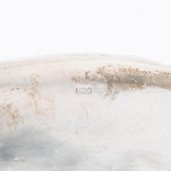 Footed silver goblet with import marks and stamps by Anna Östergren, Malmö 1920.