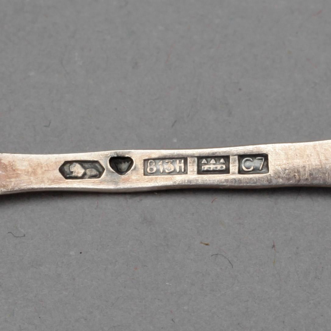 PARTI SILVER, 16 delar, bl.a CG Hallberg Stockholm 1936, vikt ca 403 gram.
