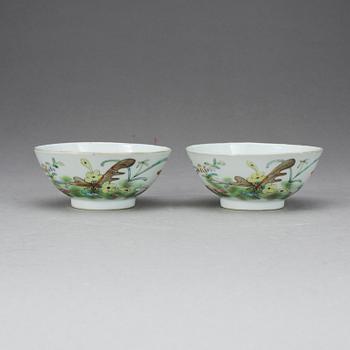 SKÅLAR, 1 par, porslin, Kina, 1900-tal.