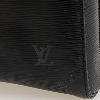 LOUIS VUITTON, Black Epi Leather Keepall 55 Bag.