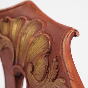 A Swedish rococo armchair, Stockholm, later part 18th century.