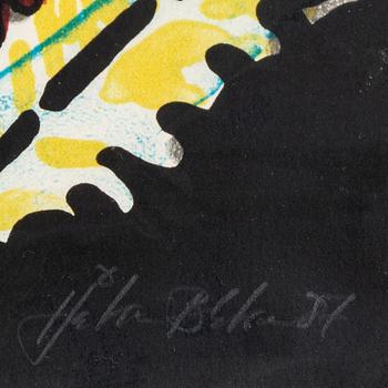 HÅKON BLEKE; lithograph in color, signed and dated -87.