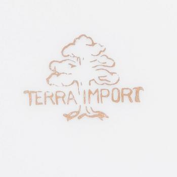 KAFFEKOPPAR MED FAT, 11 st, porslin, 1900-talets första hälft.