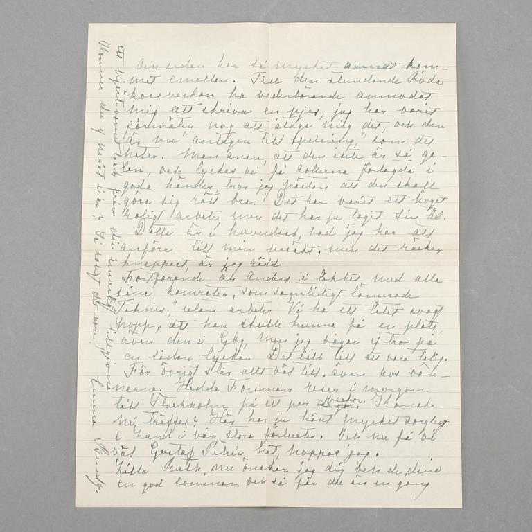 BREV MED AUTOGRAFER, 8 st, främst författaren Ernest Renan (1823-1892).