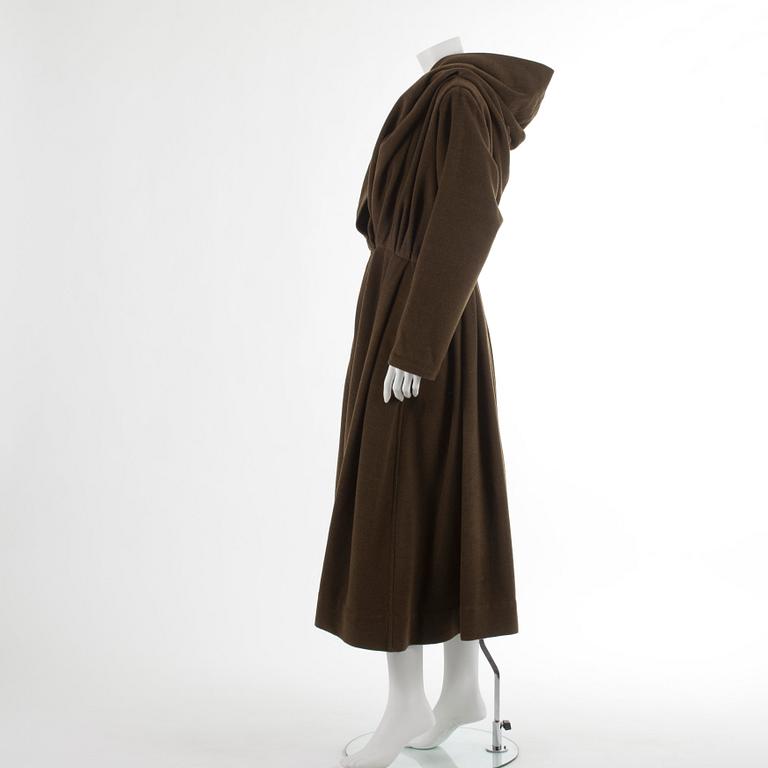 YVE SAINT LAURENT, a green wool and cashmere coat.