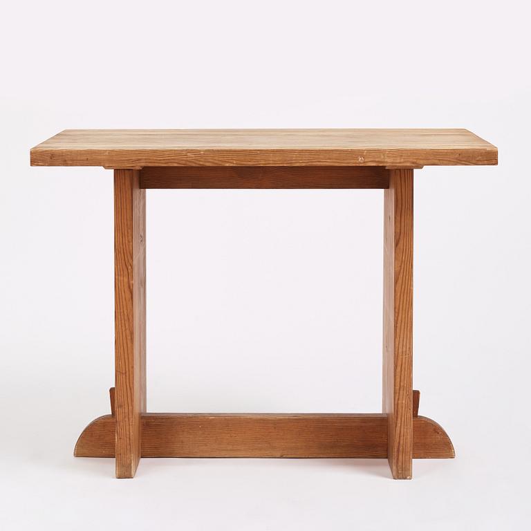 Axel Einar Hjorth, a rare sized pine 'Lovö' console table, Nordiska Kompaniet, Sweden 1930s.