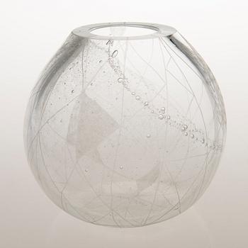 TIINA NORDSTRÖM, taidelasi, "Verkosto", signeerattu Tiina Nordström Iittala 1995.