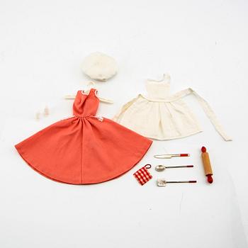 Barbie och Ken, dockor 2 st. samt kläder, vintage,"Barbie Bubblecut" Mattel 1961/62. "Ken" Mattel 1961/62.