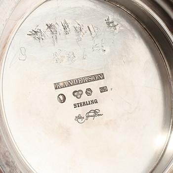 VAS, sterlingsilver, Helge Lindgren, K Andersson, Stockholm, 1957. Vikt 1115 g.
