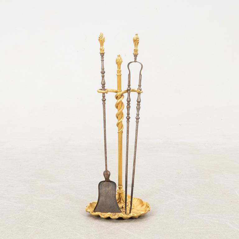 A three pcs fire utencilies Empire style 20th century.