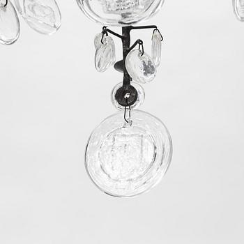 Erik Höglund, a 16 light chandelier for Boda Smide, Sweden.