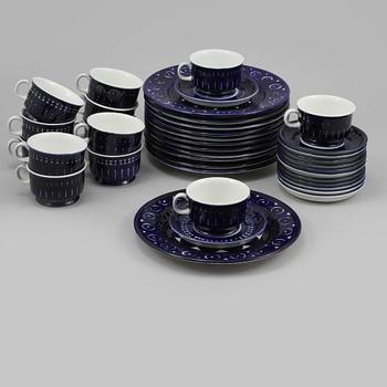 KAFFESERVIS, porslin, 25 delar, "Valencia", Ulla Procopé, Arabia, 1970-tal.