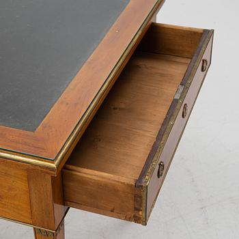A late Gustavian style mahogny desk, late 19th century.