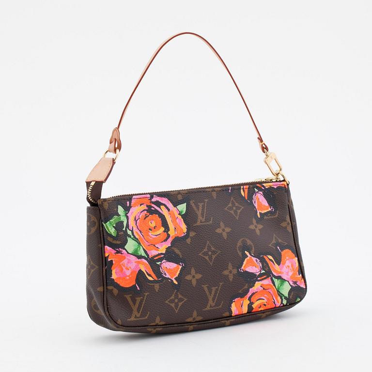 LOUIS VUITTON, a monogramed canvas sall shoulder bag, "Stephen Sprouse Roses Pochette", limited edition s/s 2009.