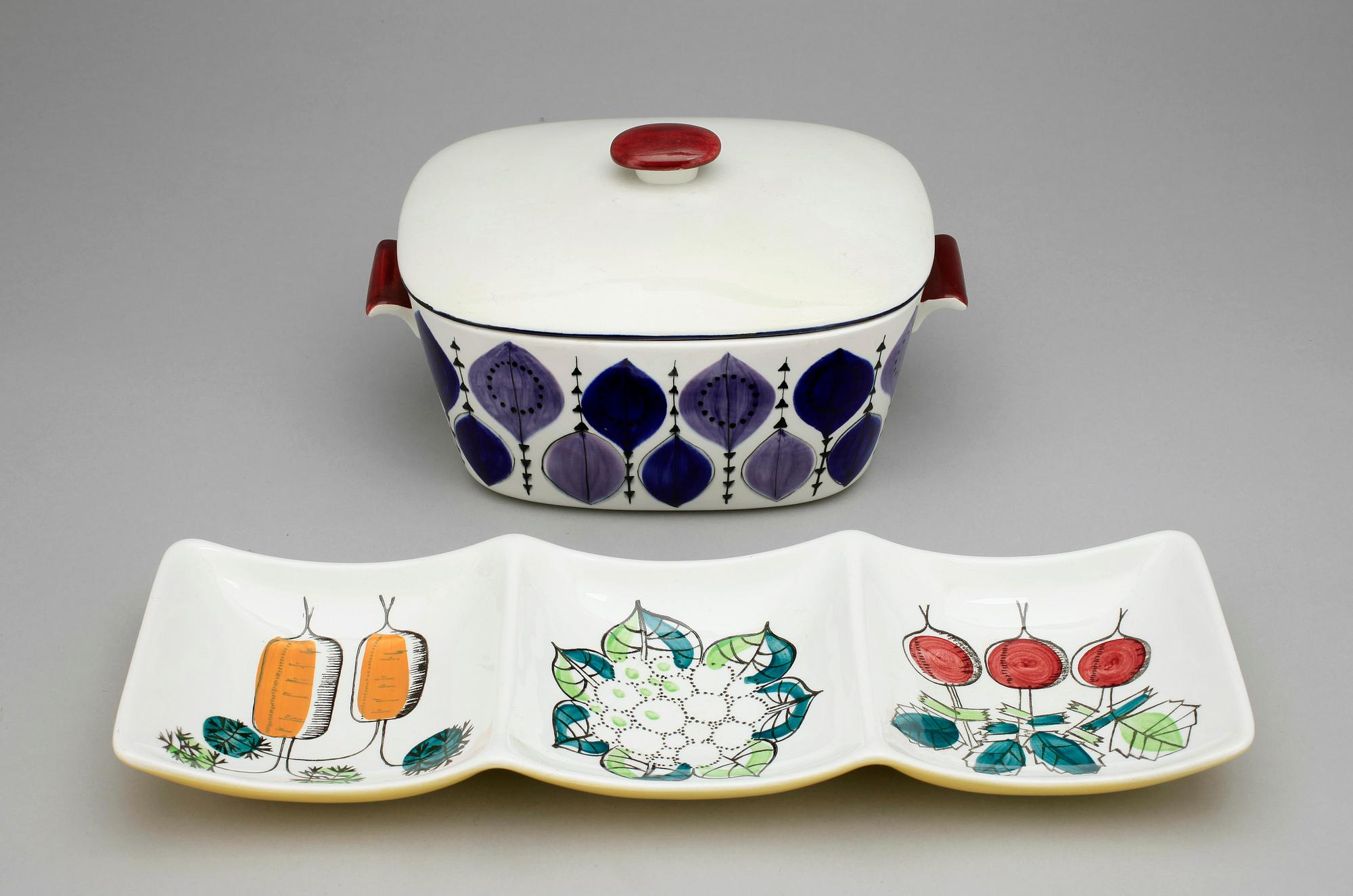 SERVISDELAR, 2 delar, porslin, bla. "My garden", Marianne Westman, Rörstrand, 1900-talets mitt.