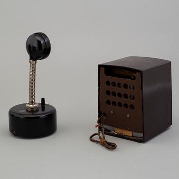 Radios, microphone and speakers, 6 pieces, first half of the 20th century.