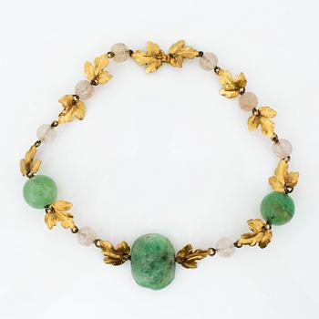 COLLIER, bla gulmetall och jade, 19/2000-tal.