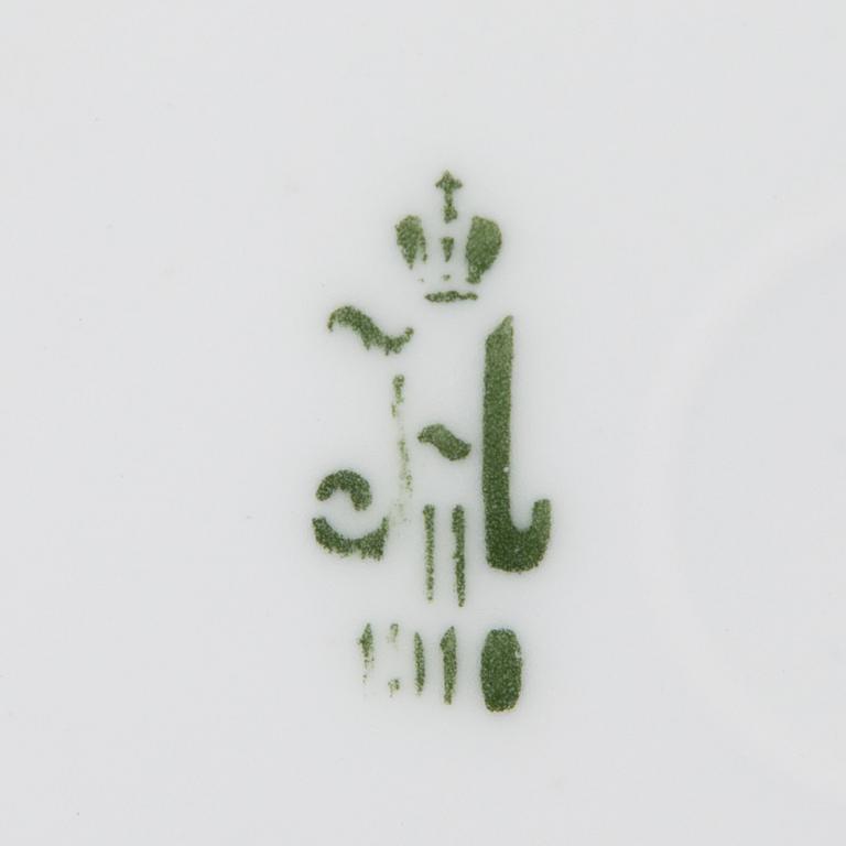 TALRIKAR 6 ST, porslin, Kejserliga porslinsfabriken. Nikolai II ca 1910.