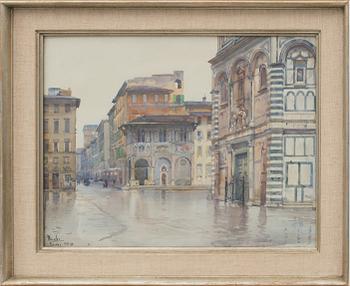 CARL ALEXANDER VON WINKLER, akaverll, Signerad och daterad Florens 1906.