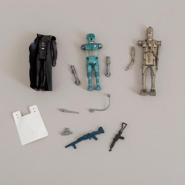 STAR WARS, 58 +3  stycken actionfigurer, Kenner, 1970/-80-tal.