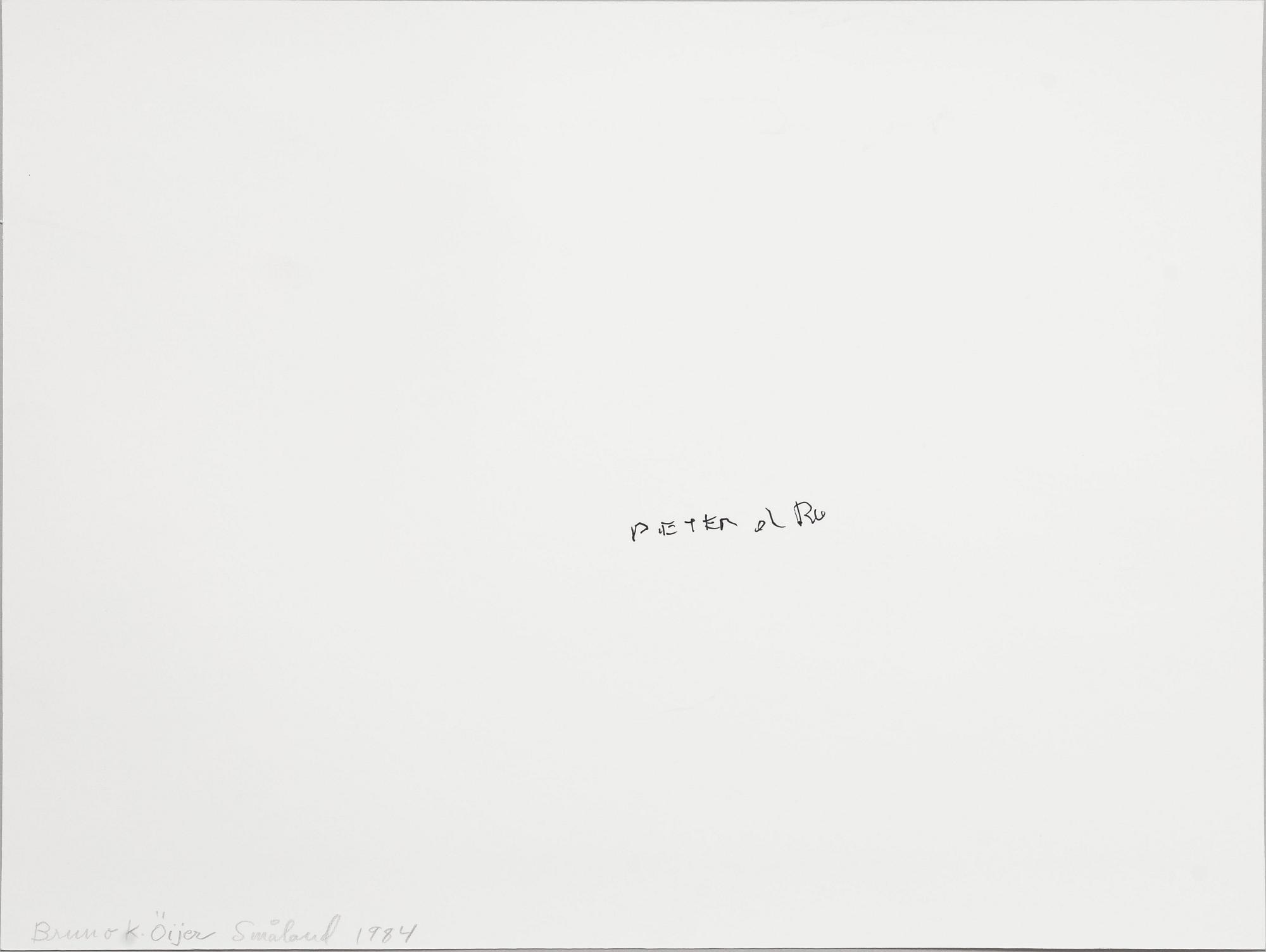 Peter de Ru, "Bruno K Öijer i Småland, 1984".