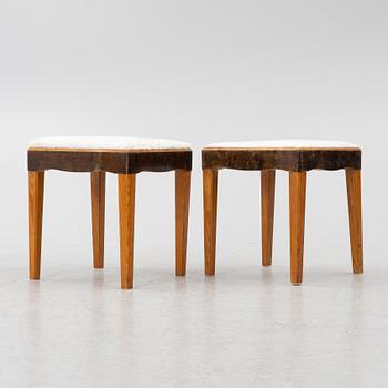 A pair of stools, 1930s/40s.