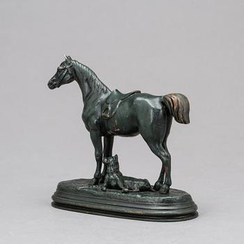 Alfred Barye, sculpture, signed, bronze,