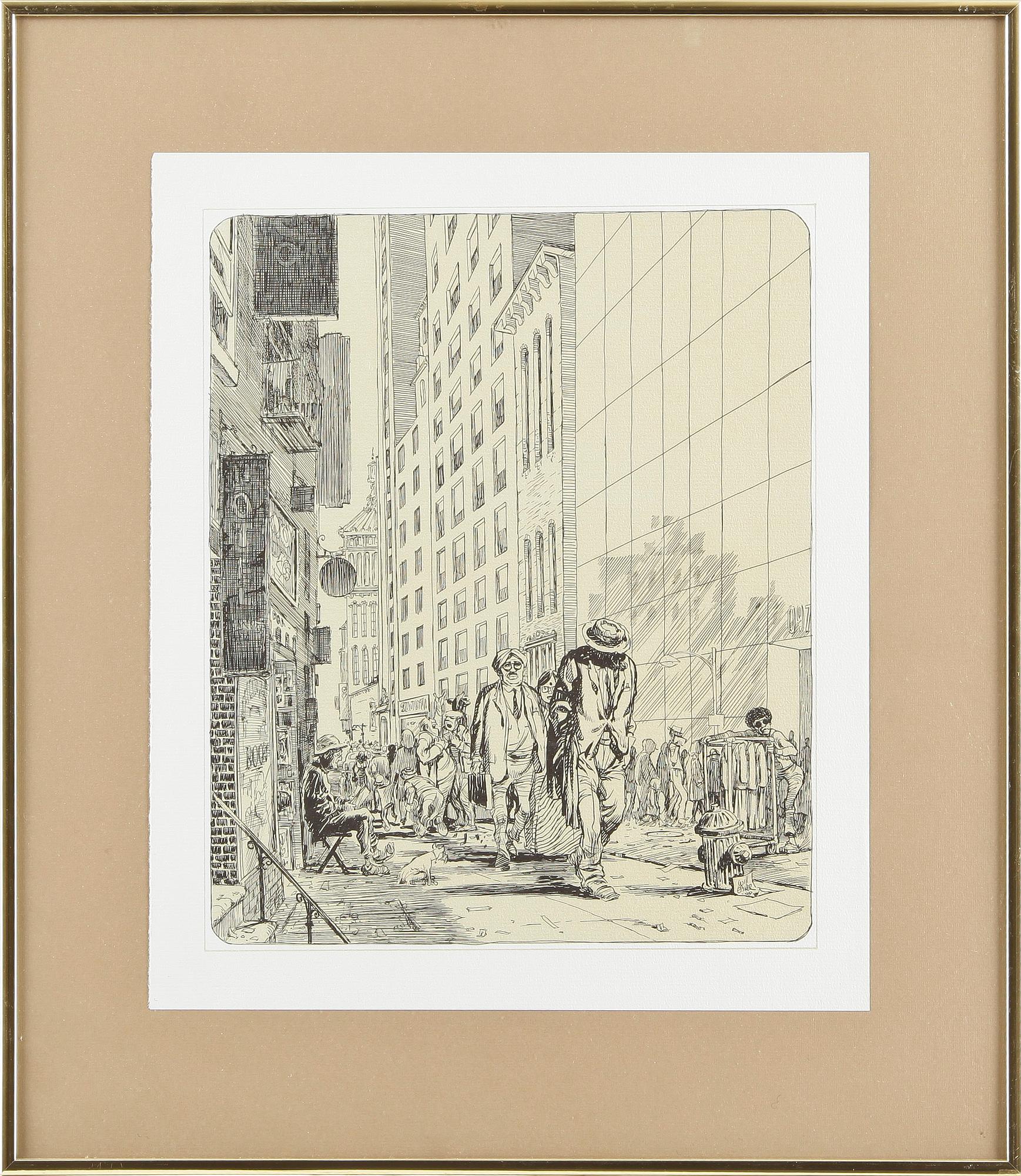 WILL EISNER, 6st, litografier, "City: a narrative", ett blad signerat, uppl 1500ex, utg Hollybrooks Graphics, 1980.