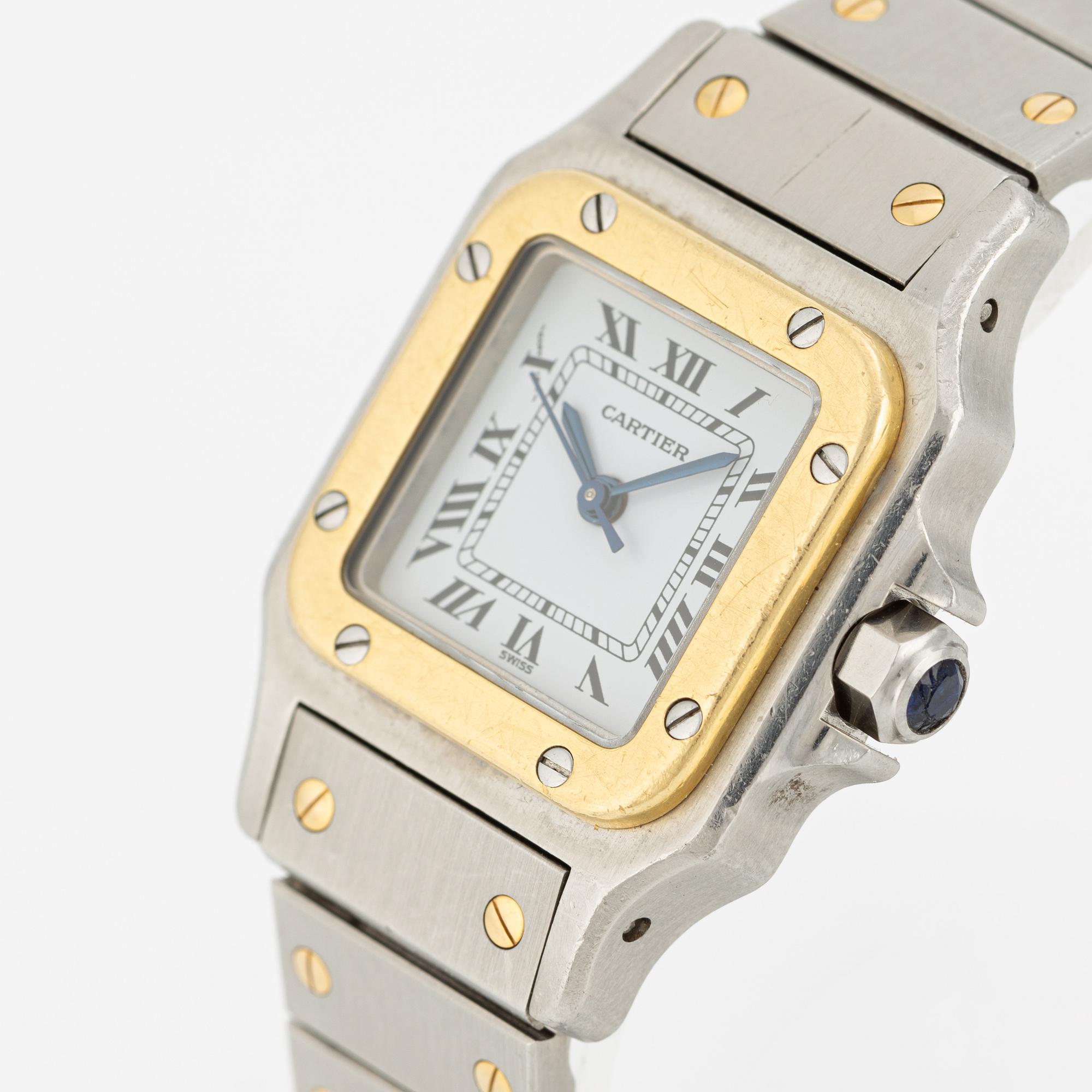 Cartier, Santos Carrée, armbandsur, 23,5 x 23,5 (34,5) mm.