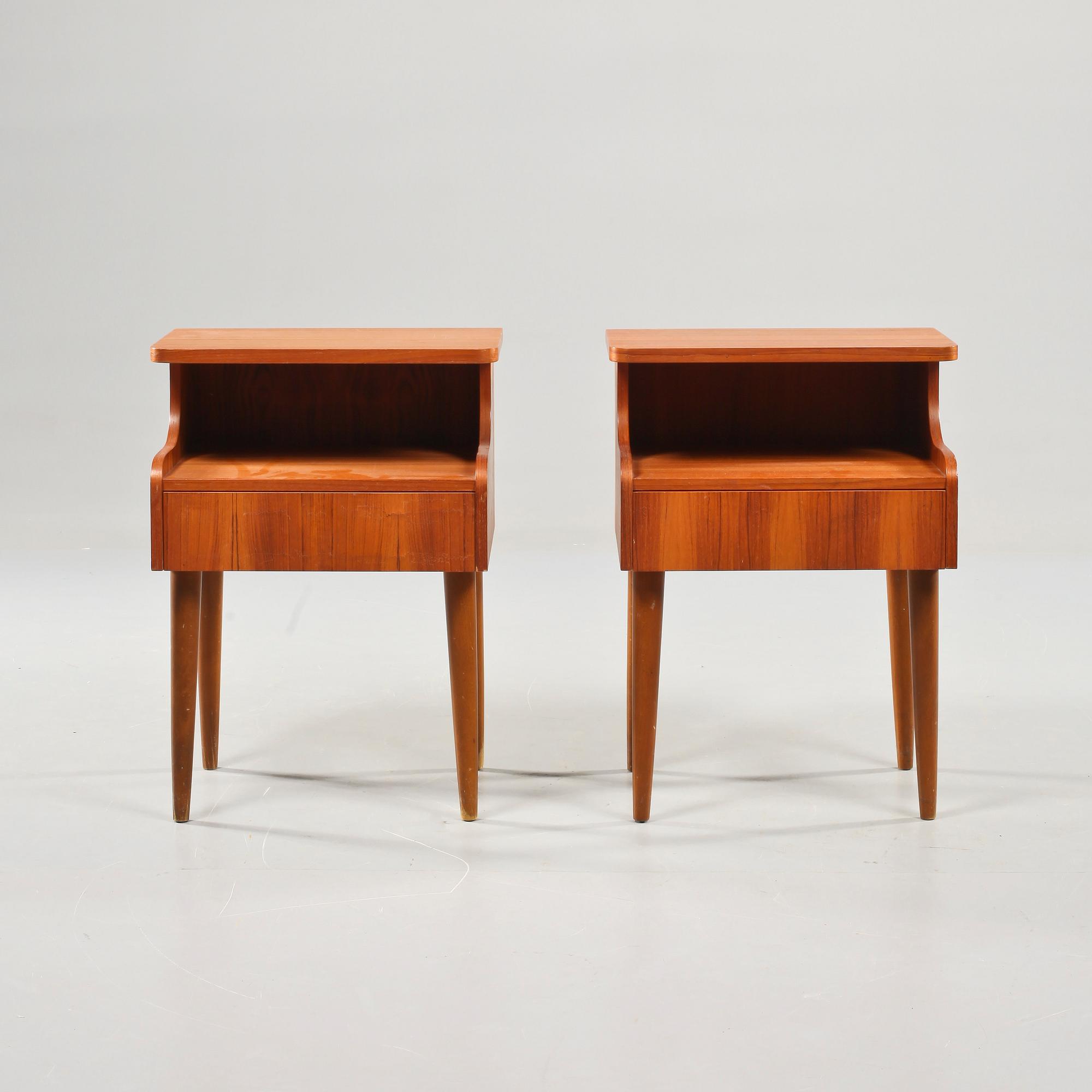 SÄNGBORD, ett par, Sverige, 1950/1960-tal.