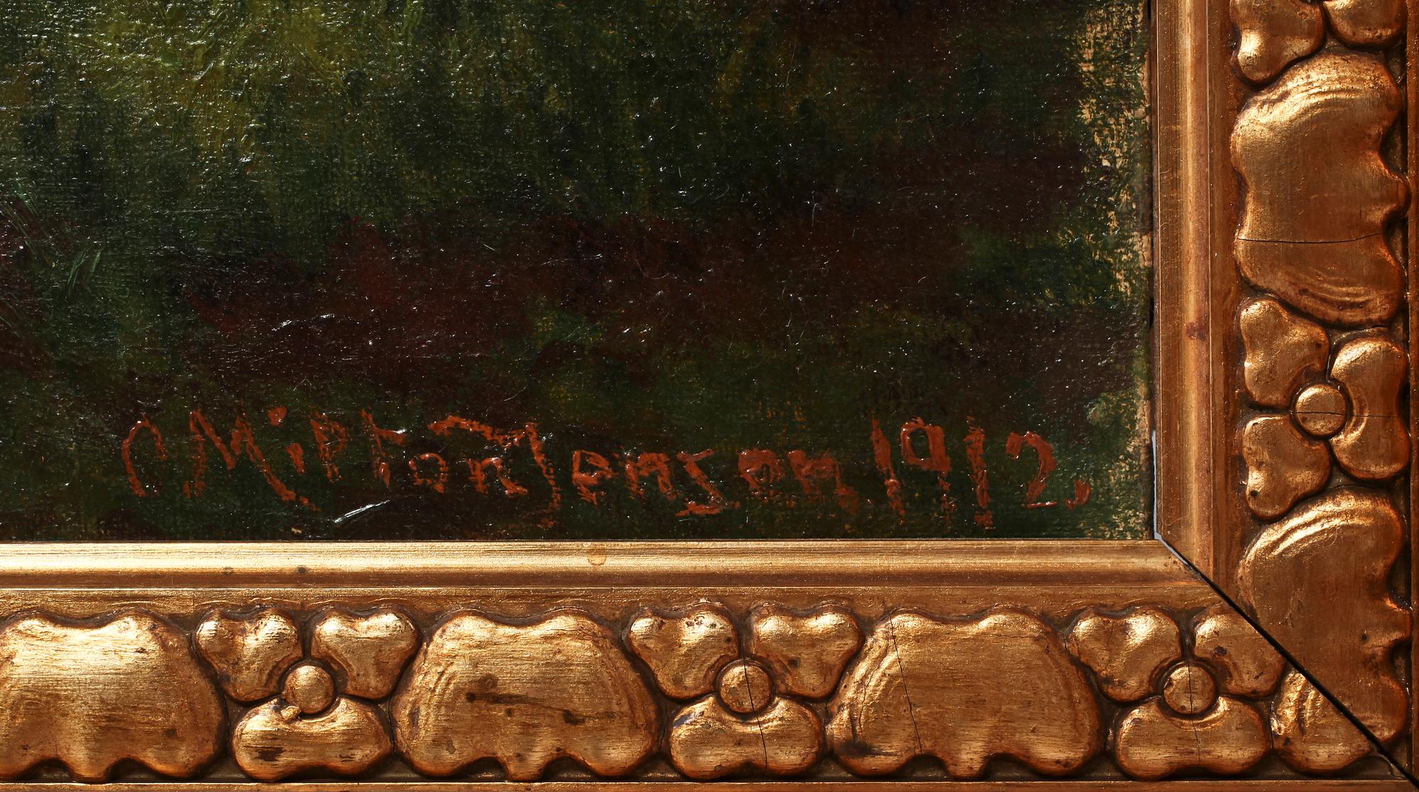 CARL MILTON JENSEN, olja på duk, sign o dat 1912.