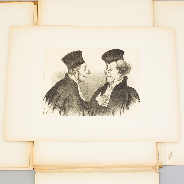 HONORÉ DAUMIER (After), portfolio with 40 + 5 lithographs, published 1918.