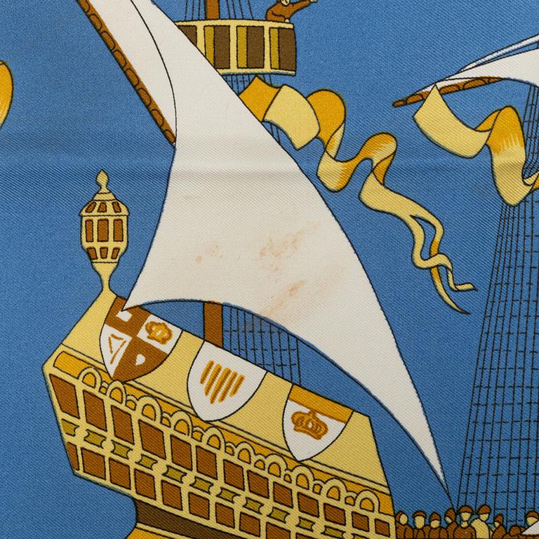 Hermès, an 'Armada' silk scarf.
